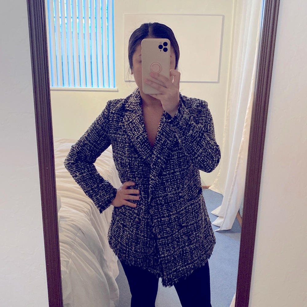 Tweed blazer jacket